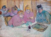 Henri  Toulouse-Lautrec, The ladies in the brothel dining-room
